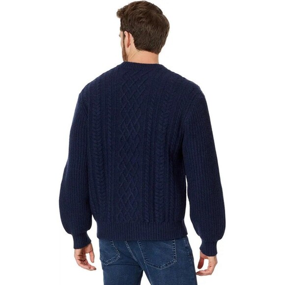 Madewell Men’s Wool Cabled Crewneck Sweater New Size L Large - Picture 2 of 9